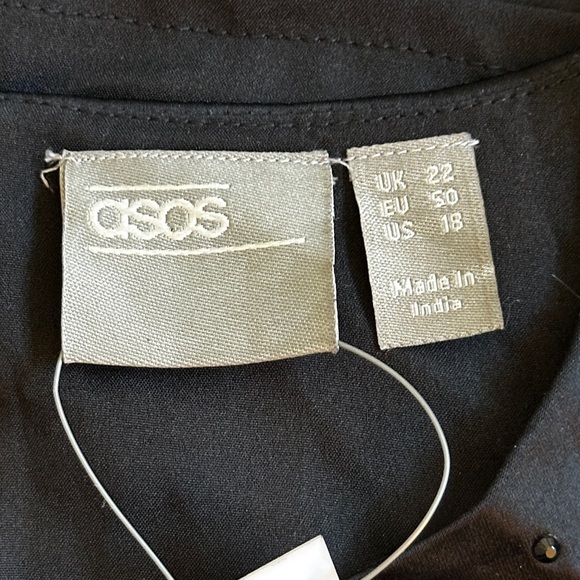 ASOS Curve Studded Satin Black Shift Dress Plus Size 18 Women’s Dress. Sparkly! - Picture 9 of 12